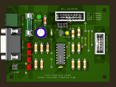 Coin and bill acceptor interface