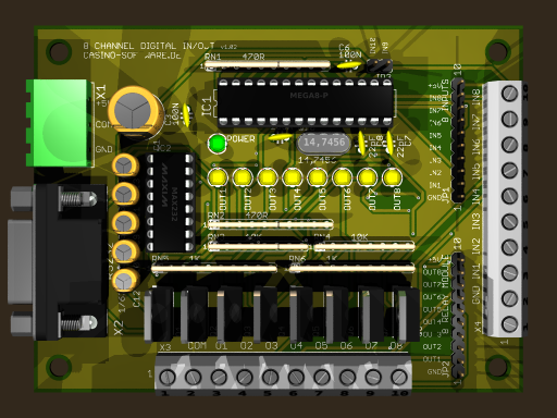 8 Kanal Digital IN/OUT Modul