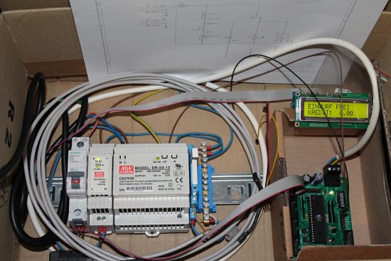 CASH-Interface MC8 - Durchfluss-Steuerung Test Aufbau